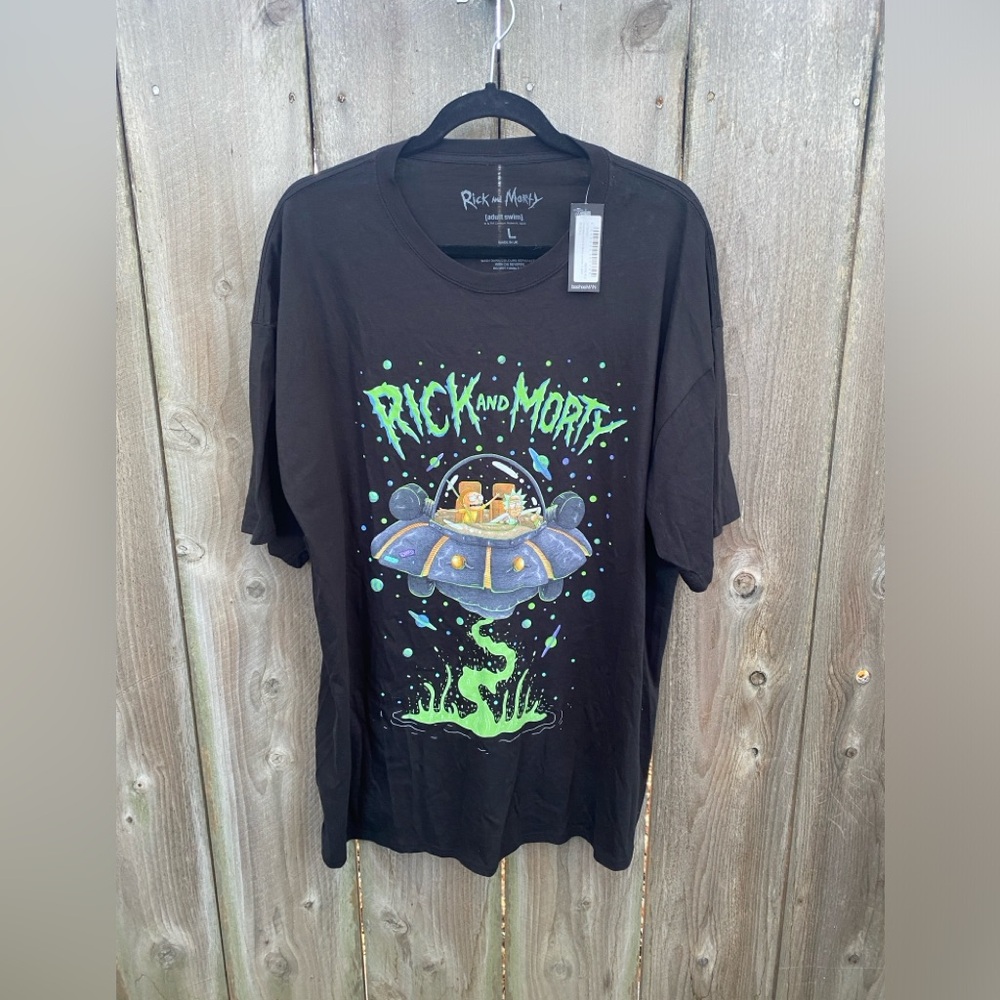Boohoo Man Rick and Morty Graphic T Shirt NWT Size Large